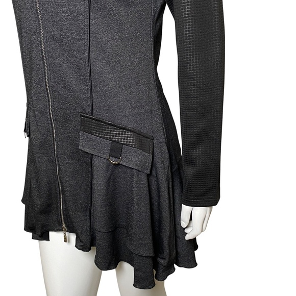 Dzhavael Couture Jacket Art To Wear Black Long Sleeve Full Zip Womens Size M - Picture 5 of 10